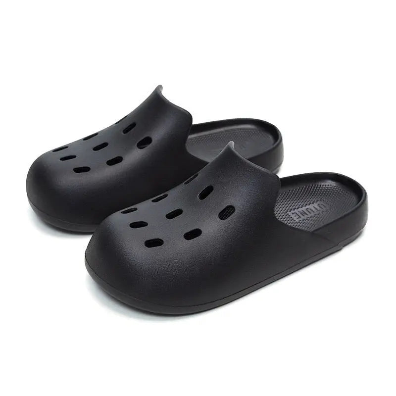 Rubber slipper with unisex holes