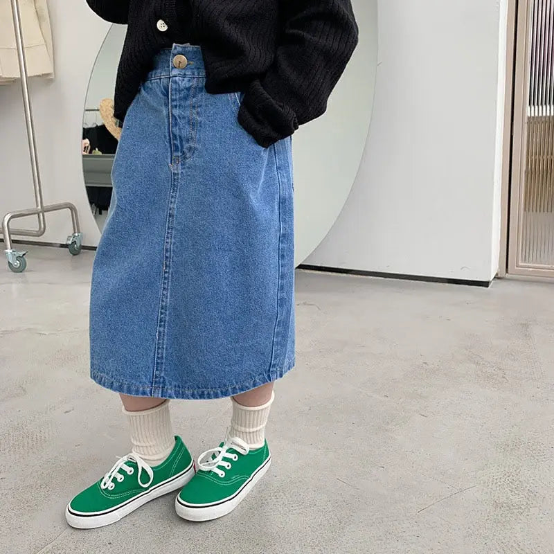 Kids girl denim skirt