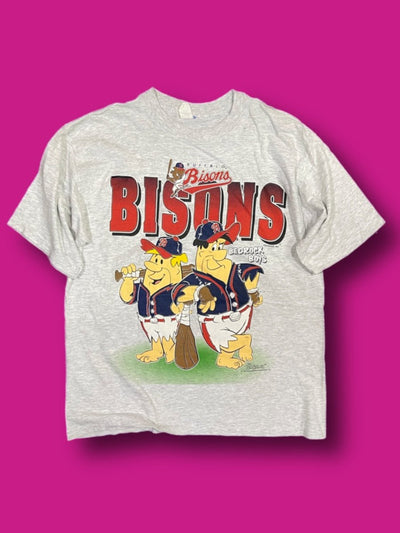 T-shirt Buffalo Bisons vintage tg L Grigio Thriftmarket BAD PEOPLE