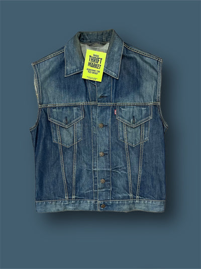 Gilet smanicato levis vintage jeans tg XXL Thriftmarket BAD PEOPLE