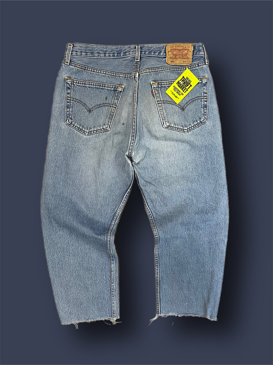 Jeans levis 501 vintage tg 34 cut caviglia