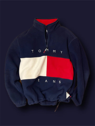 Felpa bomber imbottita collo zip Tommy Hilfiger tg XL Thriftmarket