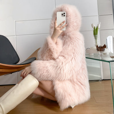 Pellicca vera donna volpe oversize hoodie MUST HAVE