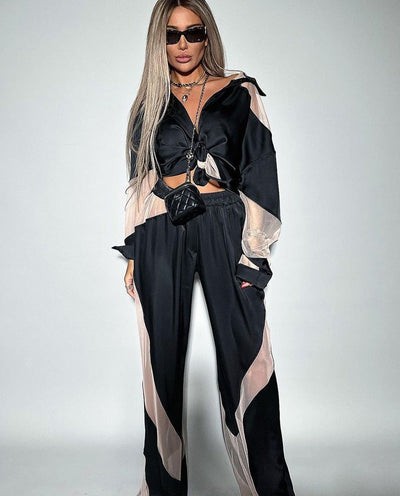 Completo tuta due pezzi donna Black MUST HAVE