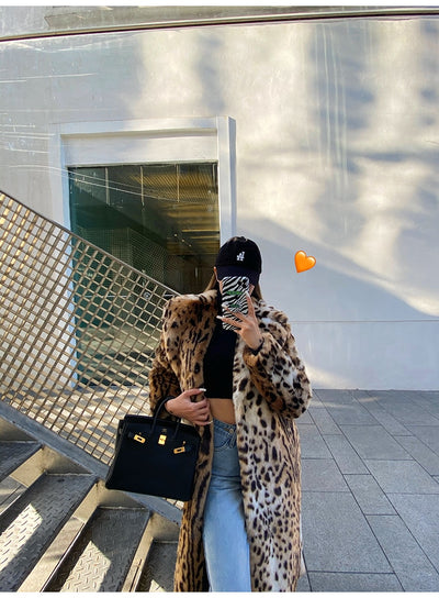 Cappotto lungo ecologico leopardato donna MUST HAVE