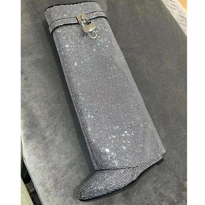 Stivale Shark luxury all strass oversize donna MUST HAVE