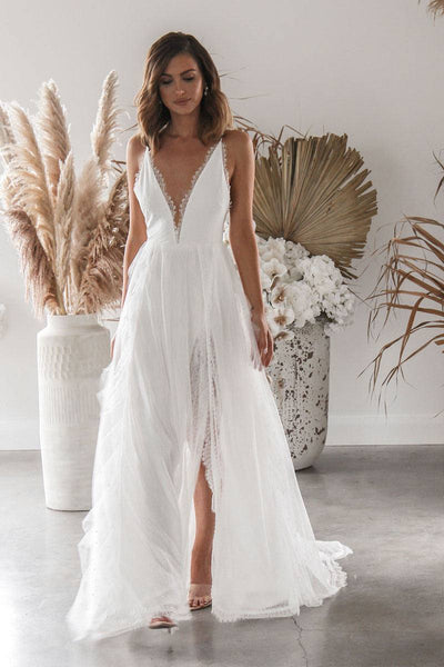 Abito lungo donna scollato romantico MUST HAVE
