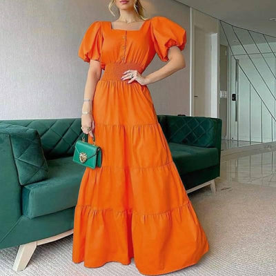 Abito maxy balze donna manica palloncino MUST HAVE